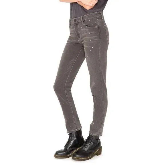 Sandrine Rose by FP Skinny Gray Polkadot Jeans Size 30 - Picture 2 of 6